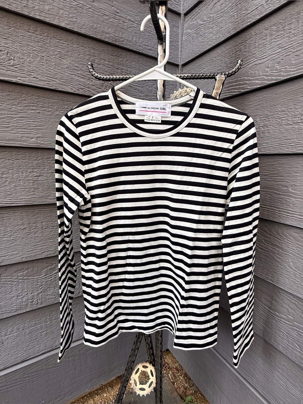 Comme des Garçons GIRL Striped Long Sleeved Shirt, Small